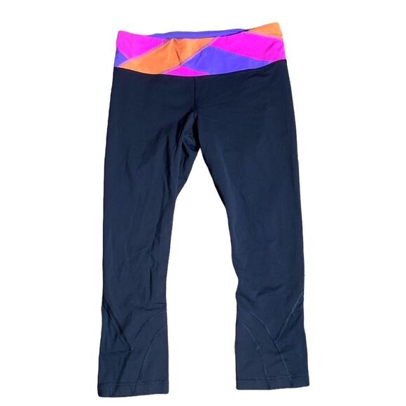 lululemon athletica Pants - Lululemon leggings crop colorful waistband